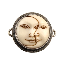 Moon/Sun Face Charm by Tabra