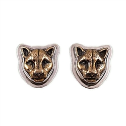 Bronze Jaguar Earrings by Tabra Designs